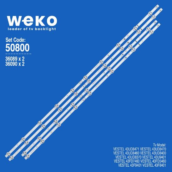 WKSET-5800 36089X2 36090X2 SVV430A52_A/B 4 ADET LED BAR (8+10LENS) resmi