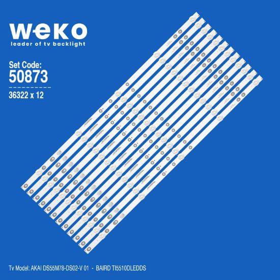 WKSET-5873 36322X12 DS55M78-DS02-V01 DSBJ-WG 12 ADET LED BAR resmi