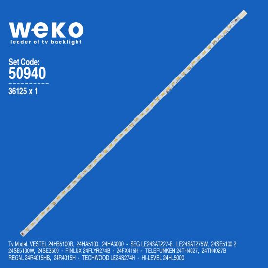 WKSET-5940 36125X1 17ELB24NER1 28151283  1 ADET LED BAR (40LED) resmi