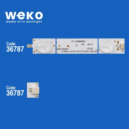 WKSET-5984 36787X3 KJ39D12-ZC14F-07 303KJ390037 3 ADET LED BAR (BÖLÜNMÜŞ 6 ADET) resmi