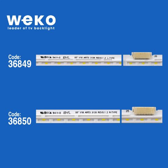 WKSET-6043 36849X1 36850X1 55 V18 ART3 3138 REV0.1 L/R-TYPE 2 ADET LED BAR (66LED) resmi