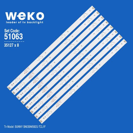 WKSET-6063 35127X8 40-LB3910-LBA2XG 8 ADET LED BAR resmi