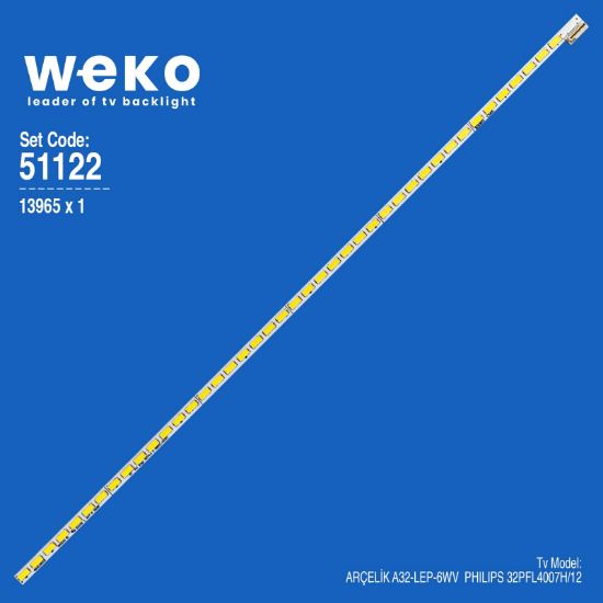 WKSET-6122 13965X1 32 V12 EDGE REV0.4 2  1 ADET LED BAR (42LED) resmi