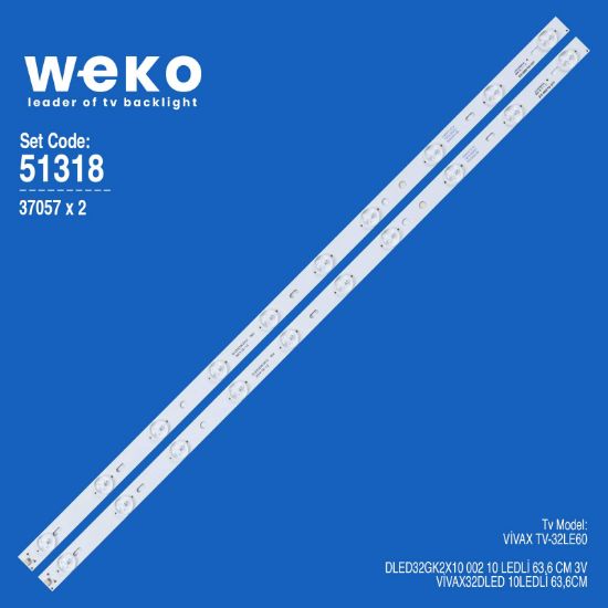 WKSET-6318 37057X2 DLED32GK2X10 002  2 ADET LED BAR resmi