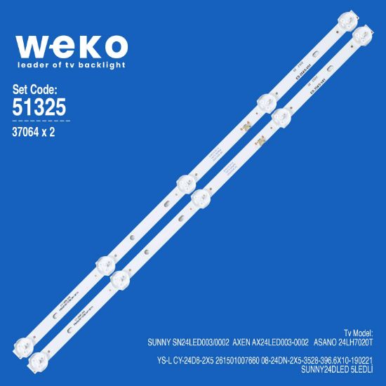 WKSET-6325 37064X2 YS-L CY-24D6-2X5 261501007660  2 ADET LED BAR resmi