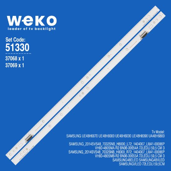 WKSET-6330 37068X1 37069X1 VH80-480SMA/B-R2  2 ADET LED BAR (72LED) resmi