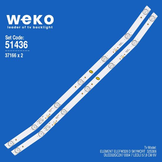 WKSET-6436 37166X2 DLED32GC2X7 0004  2 ADET LED BAR resmi
