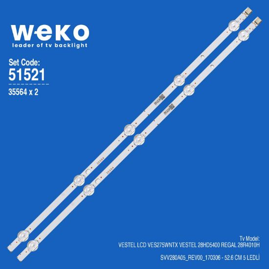 WKSET-6521 35564X2 SVV280A05_REV00_170306 2 ADET LED BAR resmi