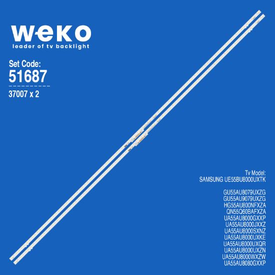 WKSET-6687 37007X2 S1A8-550SM0-R0 BN96-52595A REV00 2 ADET LED BAR (48LED) resmi