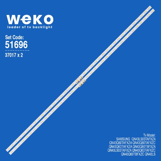 WKSET-6696 37017X2 V0T6-430SM0-R0 2 ADET LED BAR TWO COLOR (İKİ RENK) (38LED) resmi