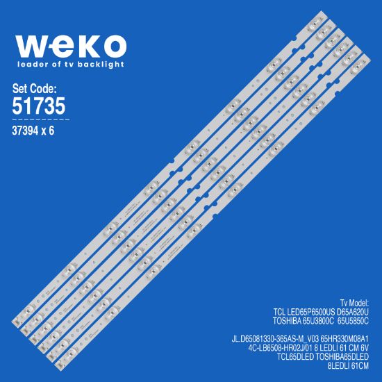 WKSET-6735 37394X6 JL.D65081330-365AS-M_V03  6 ADET LED BAR resmi