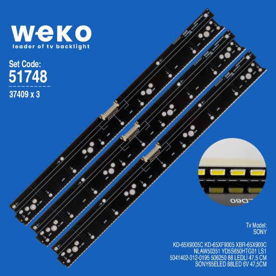 WKSET-6748 37409X3 NLAW50351 YD5S650HTG01 LS1  3 ADET LED BAR resmi