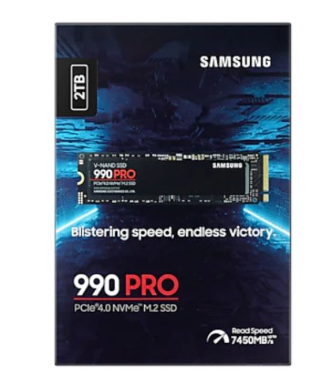 2TB SAMSUNG 990 PRO 7450/6900MB/s M.2 NVMe MZ-V9P2T0BW resmi