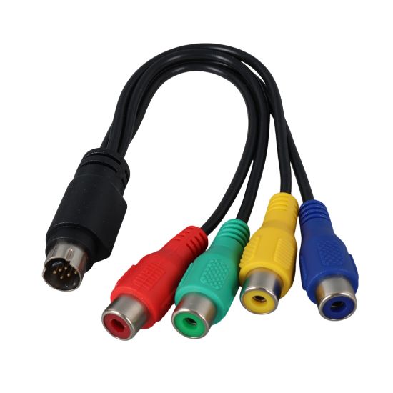 7 PİN S-VİDEO TO 4 RCA DİŞİ RGB GÖRÜNTÜ KABLOSU (DVD - DV - ESKİ EKRAN KARTI - TÜPLÜ TELEVİZYON) resmi