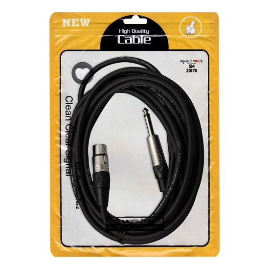 MAGİCVOİCE LD379B 6.3 MM MONO ERKEK + CANON DİŞİ 5 METRE KABLO resmi