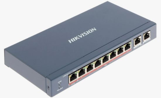 HIKVISION DS-3E0310P-E/M 8XFE+2XFE 65W POE SWİTCH resmi