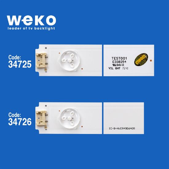 WKSET-5041 34725X6 34726X6 EVERLİGHT IC-B-HWCR49D640 12 ADET LED BAR (50044 İLE UYUMLU) resmi
