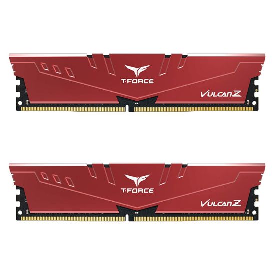 Team T-Force Vulcan Z Red 32GB (2x16GB) 3200MHz CL16 DDR4 Gaming Ram (TLZRD432G3200HC16FDC01) resmi