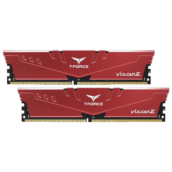 Team T-Force Vulcan Z Red 32GB (2x16GB) 3200MHz CL16 DDR4 Gaming Ram (TLZRD432G3200HC16FDC01) resmi