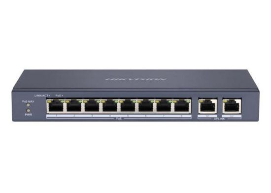 HIKVISION DS-3E0310P-E/M 8XFE+2XFE 65W POE SWİTCH resmi