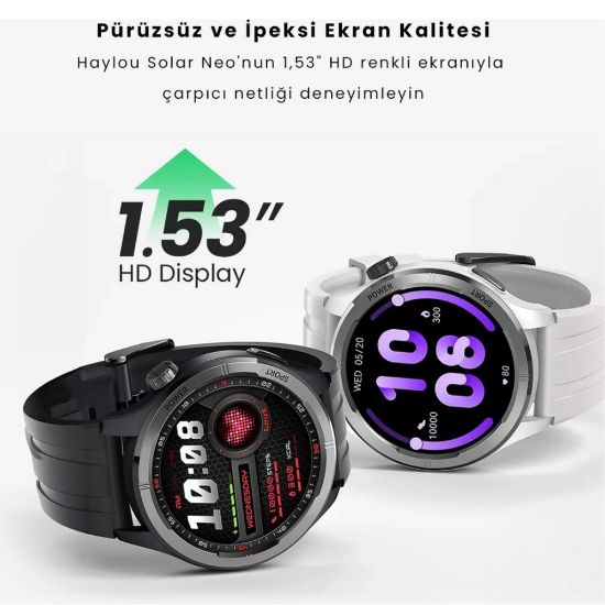 HAYLOU SOLAR NEO GUMUS AKILLI SAAT resmi