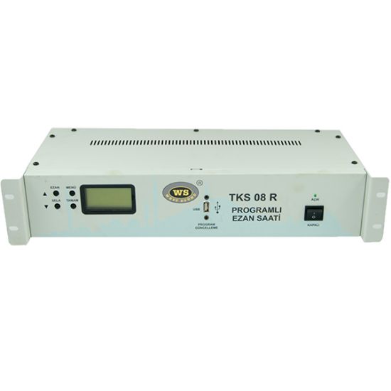 WESTSOUND TKS-08R V2 RACK TİPİ PROGRAMLI EZAN*SELA SAATİ (81 İL İÇİN UYGUN*3 FARKLI HOCA SES*19) resmi