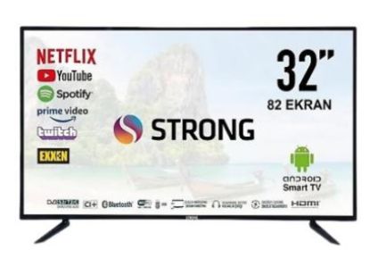 STRONG MT32ES2000 32 82 EKRAN UYDU ALICILI FULL HD ANDROİD SMART LED TV resmi