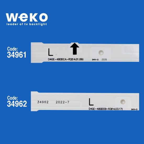 WKSET-5084 34961X6 34962X6 D4GE-480DC 12 ADET LED BAR resmi