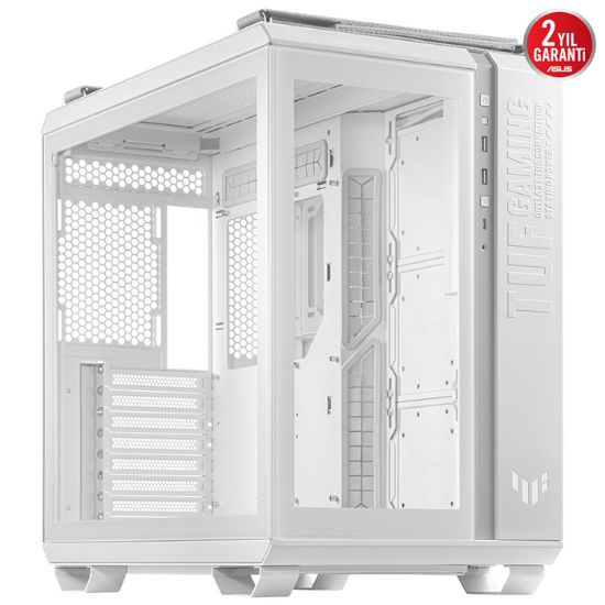 ASUS TUF GAMING GT502 TEMPERLİ CAM BEYAZ KASA resmi