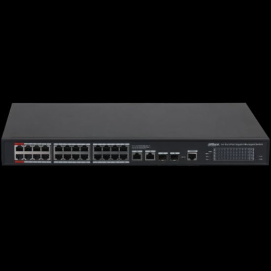 DAHUA S4228-24GT-360 24 PORT 24XGE-2XGE-2XGE/SFP YÖNETİLEBİLİR 360W POE SWİTCH resmi
