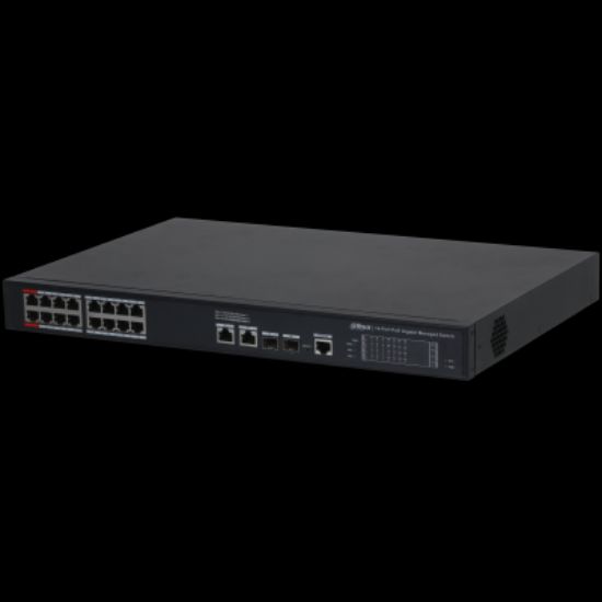 DAHUA S4220-16GT-240 16 PORT 16XGE-2XGE-2XGE/SFP YÖNETİLEBİLİR 240W POE SWİTCH resmi
