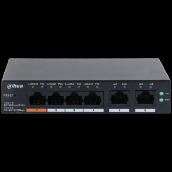 DAHUA CS4006-4ET-60 4 PORT 4XGE-2XGE YÖNETİLEBİLİR 60W POE SWİTCH resmi