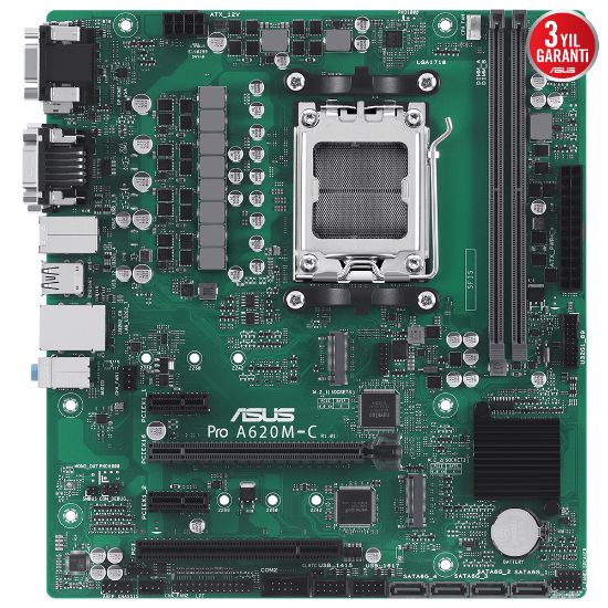 ASUS PRO A620M-C-CSM AM5 DDR5 6400MHZ MATX  resmi