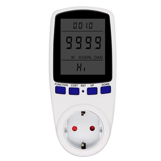 POWERMASTER PM-001 DIGITAL WATTMETRE ELEKTRİK ÖLÇÜM CİHAZI (230V-3680W-MAX-16A) resmi