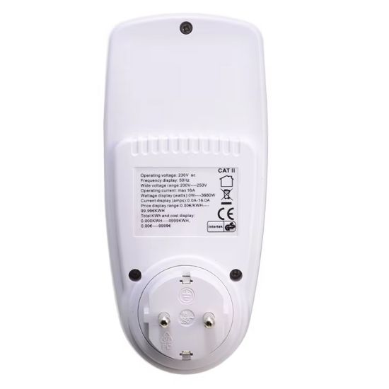 POWERMASTER PM-001 DIGITAL WATTMETRE ELEKTRİK ÖLÇÜM CİHAZI (230V-3680W-MAX-16A) resmi