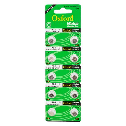 OXFORD AG1 LR621 ALKALİN SAAT PİLİ (10LU PAKET)*TIANQIU resmi