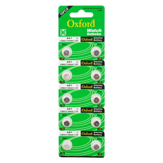OXFORD AG1 LR621 ALKALİN SAAT PİLİ (10LU PAKET)*TIANQIU resmi
