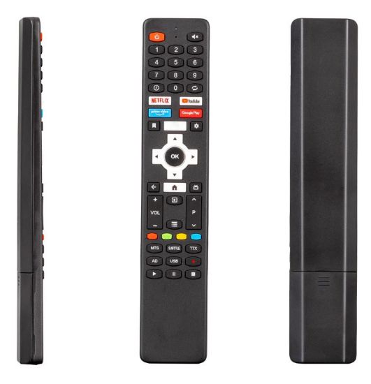 WEKO KL SES KOMUTSUZ NEXT * VİVAX * CONTI NETFLIX-YOUTUBE-PRİMEVİDEO GOOGLE PLAY TUŞLU ANDROİD  LCD-LED TV KUMANDASI resmi