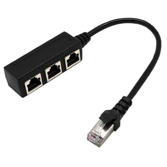 POWERMASTER PM-25007 ETHERNET RJ45 3LÜ DAĞITICI SPLITTER resmi