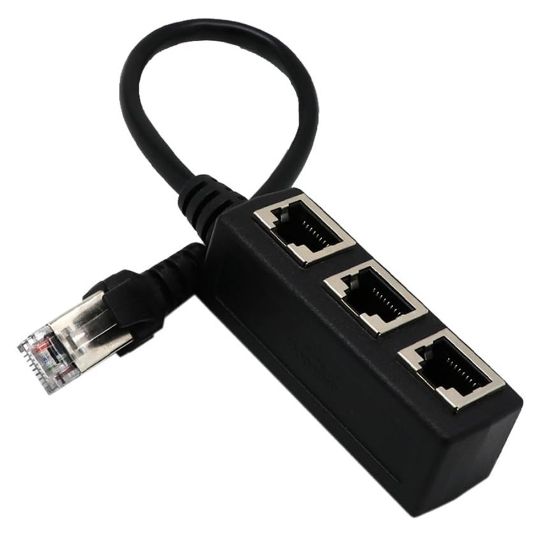 POWERMASTER PM-25007 ETHERNET RJ45 3LÜ DAĞITICI SPLITTER resmi