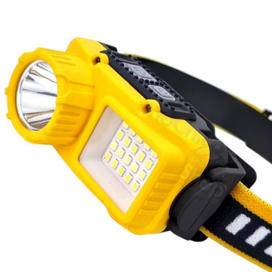 POWERMASTER S02 SARI 10 WATT SENSÖRLÜ 1 LED 24 SMD LED 11 IŞIK MODLU KAFA LAMBASI resmi