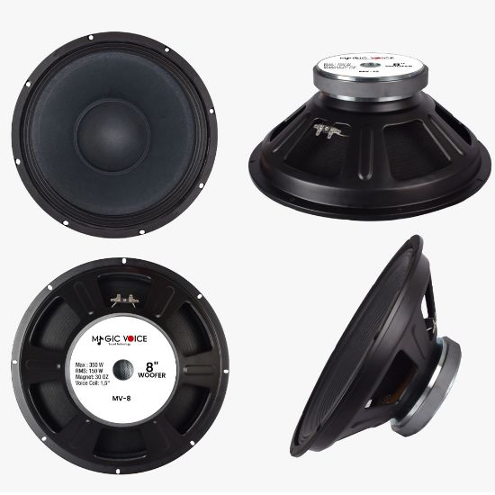 MAGİCVOİCE MV-8 MAX 350W / RMS 150 WATT 8 150 WATT WOOFER YEDEK HOPARLÖR resmi