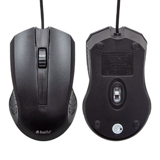 HELLO HL-2732 USB KABLOLU SİYAH 800 DPI MOUSE resmi