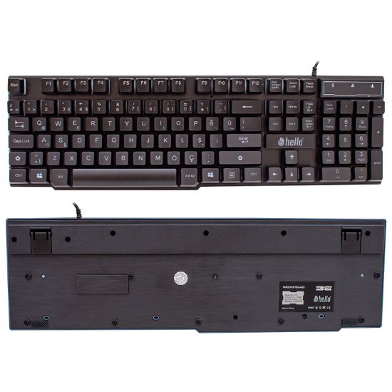 HELLO HL-4737 KABLOLU OYUNCU GAMING KLAVYE resmi