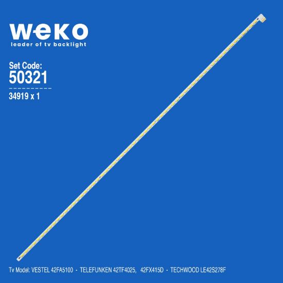 WKSET-5321 34919X1 42İNCH VNB 7020PKG 60EA REV0.1 140304 1 ADET LED BAR (60LED) resmi