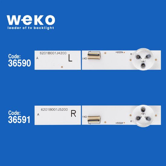 WKSET-5461 36590X10 36591X10 INNOLUX 6201B001J5200/6201B001J4200 20 ADET LED BAR resmi