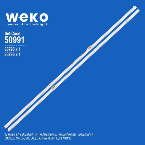 WKSET-5991 36795X1 36796X1 SSC_LGE_19Y_55SM85_66LED_ARRAY_LEFT/RIGHT 2 ADET LED BAR (66LED) resmi
