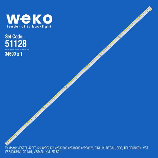 WKSET-6128 34690X1 42INCH SNB 7020PKG 60EA REV0.6 131220  1 ADET LED BAR resmi