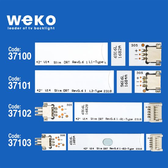 WKSET-6381 37100X3 37101X2 37102X3 37103X2 42 V14 SLİM DRT REV0.3 1 10 ADET LED BAR resmi