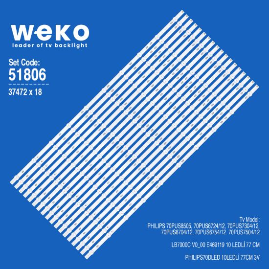 WKSET-6806 37472X18 LB7000C V0_00 E469119 18 ADET LED BAR resmi